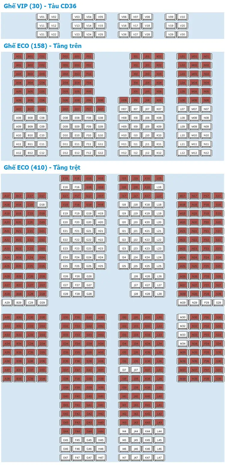 sơ đồ tàu express đi Côn Đảo 600 chỗ